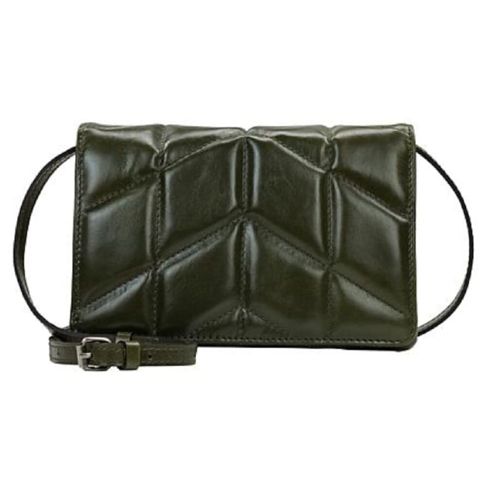 1527 Penley Quilted Leather Crossbody Olive Green